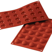 Silikomart - 1.1" x 0.5" Silicone 24 Compartment Half Spheres Baking Mold - SF006