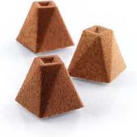 Silikomart - 1.1" x 1.1" x 0.98" Silicone Black 77 Compartment Mini Pyramids Baking Mold - SQ046