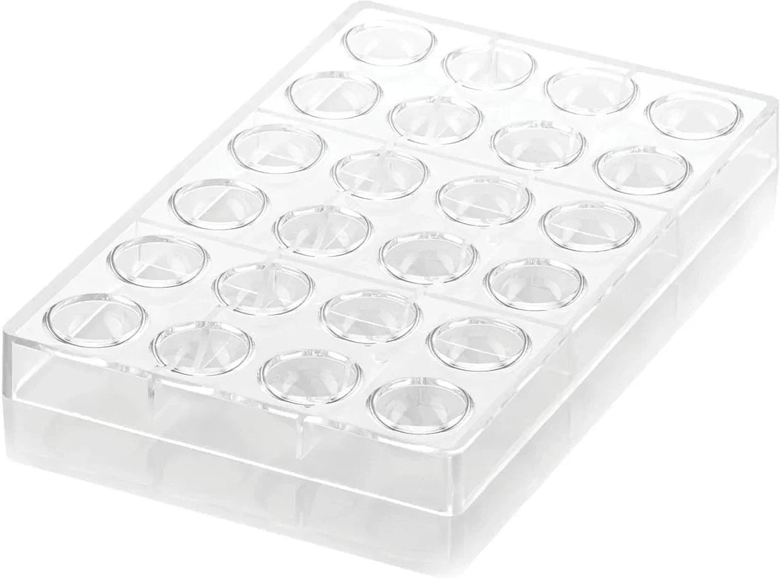 Silikomart - 1.2" Polycarbonate Praline Chocolate Mould - KIT SEMISFERA 01