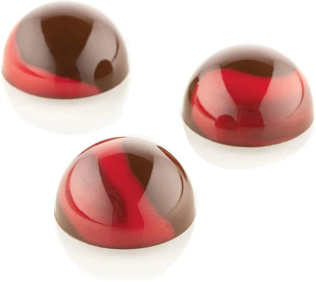 Silikomart - 1.2" Polycarbonate Praline Chocolate Mould - KIT SEMISFERA 01