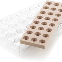 Silikomart - 1.2" Polycarbonate Praline Chocolate Mould - KIT SEMISFERA 01