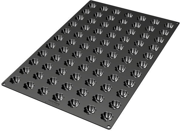 Silikomart - 1.3" x 0.5" Silicone Black 77 Compartment Mini Charlotte Baking Mold - SQ034