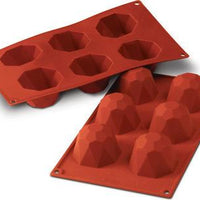 Silikomart - 1.3" x 0.9" Silicone 18 Compartment Big Diamond Baking Mold- SF049