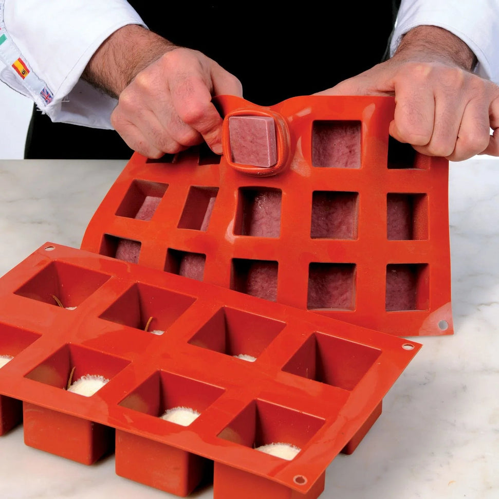 Silikomart - 1.3" x 1.3" Silicone #15 Compartment Cube Baking Mold - SF105