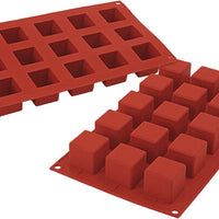 Silikomart - 1.3" x 1.3" Silicone #15 Compartment Cube Baking Mold - SF105