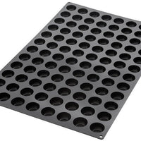 Silikomart - 1.4" x 0.6" Silicone Black 96 Compartment Pomponettes Baking Mold - SQ061