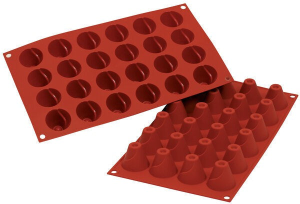 Silikomart - 1.4" x 1.2" Silicone 24 Small Cone Baking Mold - SF095