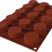 Silikomart - 1.5" x 0.6" Silicone #15 Compartment Mauresque Round Baking Mold - SF378