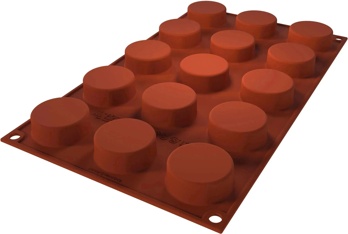 Silikomart - 1.5" x 0.6" Silicone #15 Compartment Mauresque Round Baking Mold - SF378