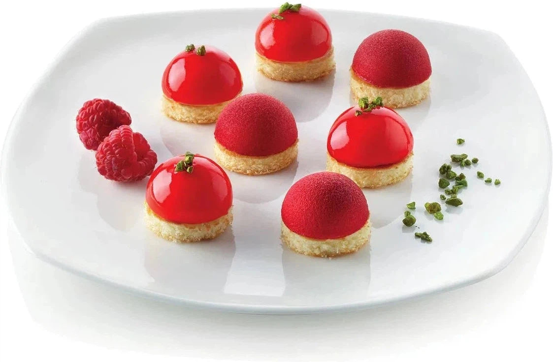 Silikomart - 1.5" x 0.78" Silicone 15 Compartment Half Spheres Baking Mold - SF005