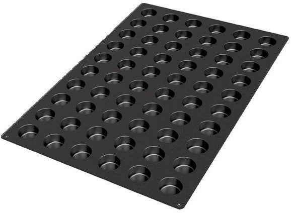 Silikomart - 1.5" x 0.78" Silicone Black 60 Compartment Muffin Mignons Baking Mold - SQ055