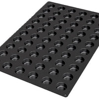 Silikomart - 1.5" x 0.78" Silicone Black 60 Compartment Muffin Mignons Baking Mold - SQ055