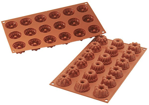 Silikomart - 1.5" x 0.86" Silicone #18 Compartment Mini Fantasy Baking Mold - SF132