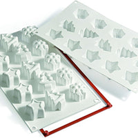 Silikomart - 1.5" x 1.9" x 0.9 Silicone #15 Compartment Magic Winter Baking Mold - SF136