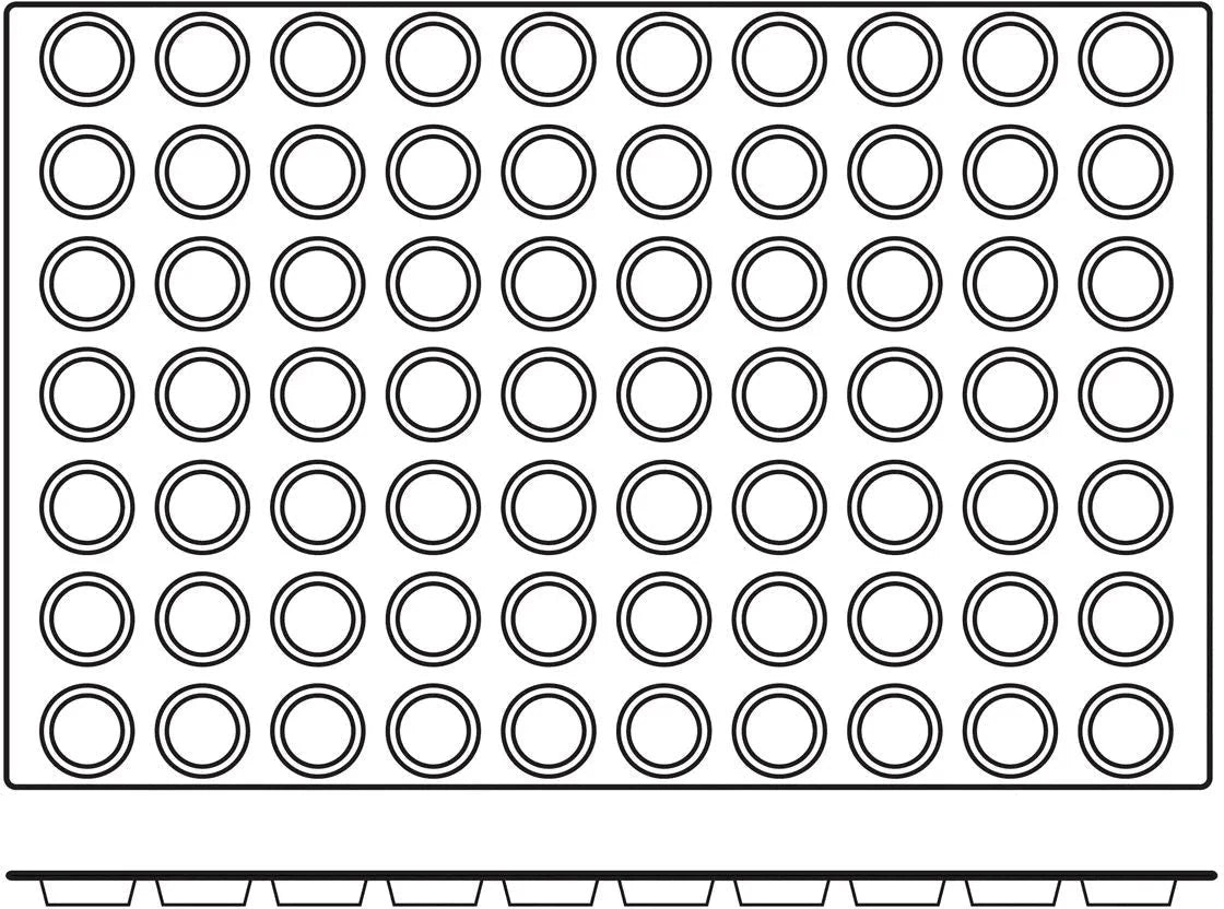 Silikomart - 1.7" x 0.39" Silicone Black 70 Compartment Florentins Baking Mold - SQ050