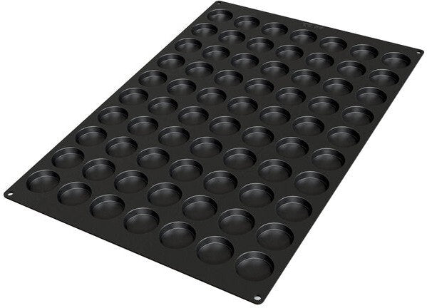 Silikomart - 1.7" x 0.39" Silicone Black 70 Compartment Florentins Baking Mold - SQ050