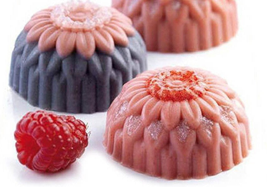 Silikomart - 1.7" x 1" Silicone 15 Compartment Small Dahlia Baking Mold - SF073