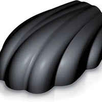 Silikomart - 1.7" x 1" x 0.4" Silicone Black 90 Compartment Mini Madeleine Baking Mold - SQ018