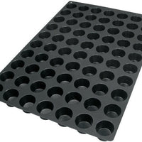 Silikomart - 1.7" x 1.1", Silicone Black 70 Compartment Briochettes Baking Mold - SQ007