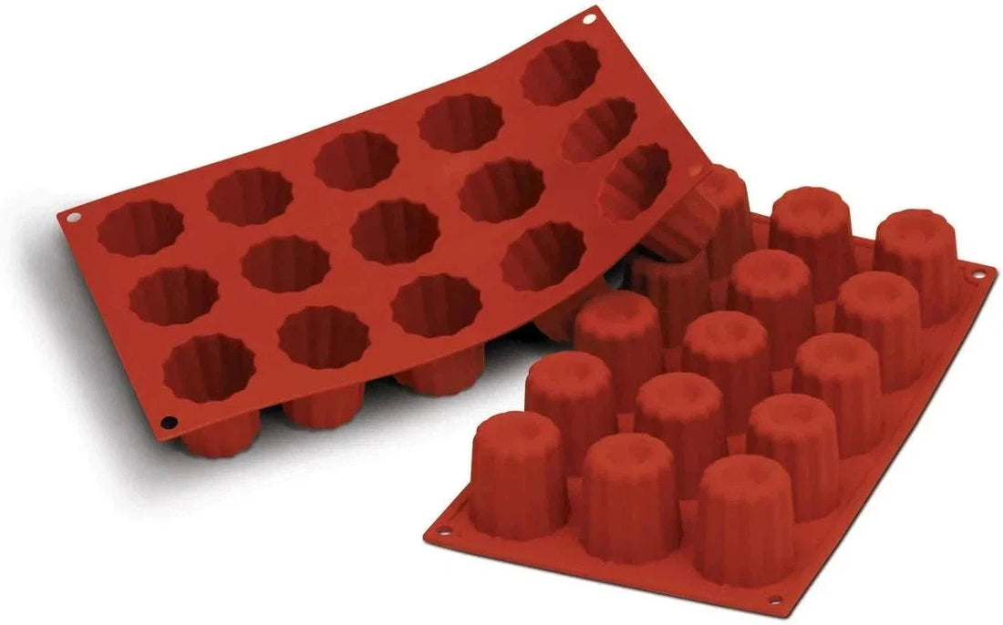 Silikomart - 1.7" x 1.7" Silicone 15 Compartment Medium Bordelais Baking Mold - SF059
