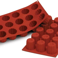 Silikomart - 1.7" x 1.7" Silicone 15 Compartment Medium Bordelais Baking Mold - SF059