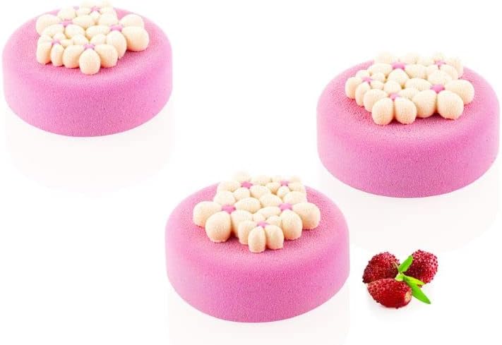 Silikomart - 1.77" Dessert-Top Silicone Baking Mold with 15 Cavities - FLORA 7