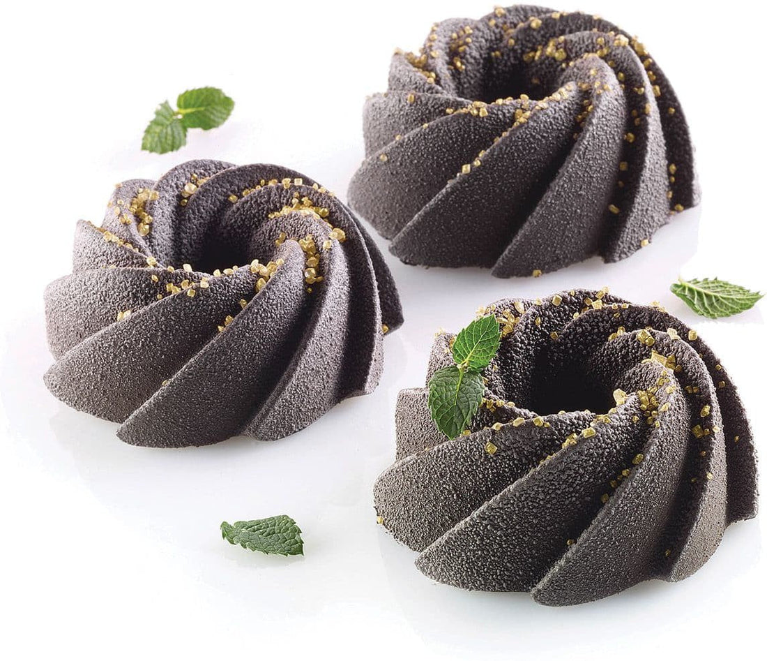 Silikomart - 1.8" x 0.7" Silicone #15 Compartment Swirl Baking Mold - SF310