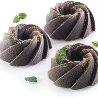 Silikomart - 1.8" x 0.7" Silicone #15 Compartment Swirl Baking Mold - SF310