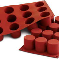 Silikomart - 1.8" x 1.9" Silicone 12 Cylinders Baking Mold - SF098