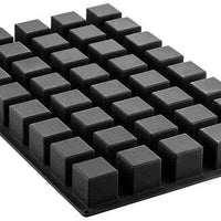Silikomart - 1.9" x 1.9" Silicone Black 40 Compartment Cube Baking Mold - SQ081