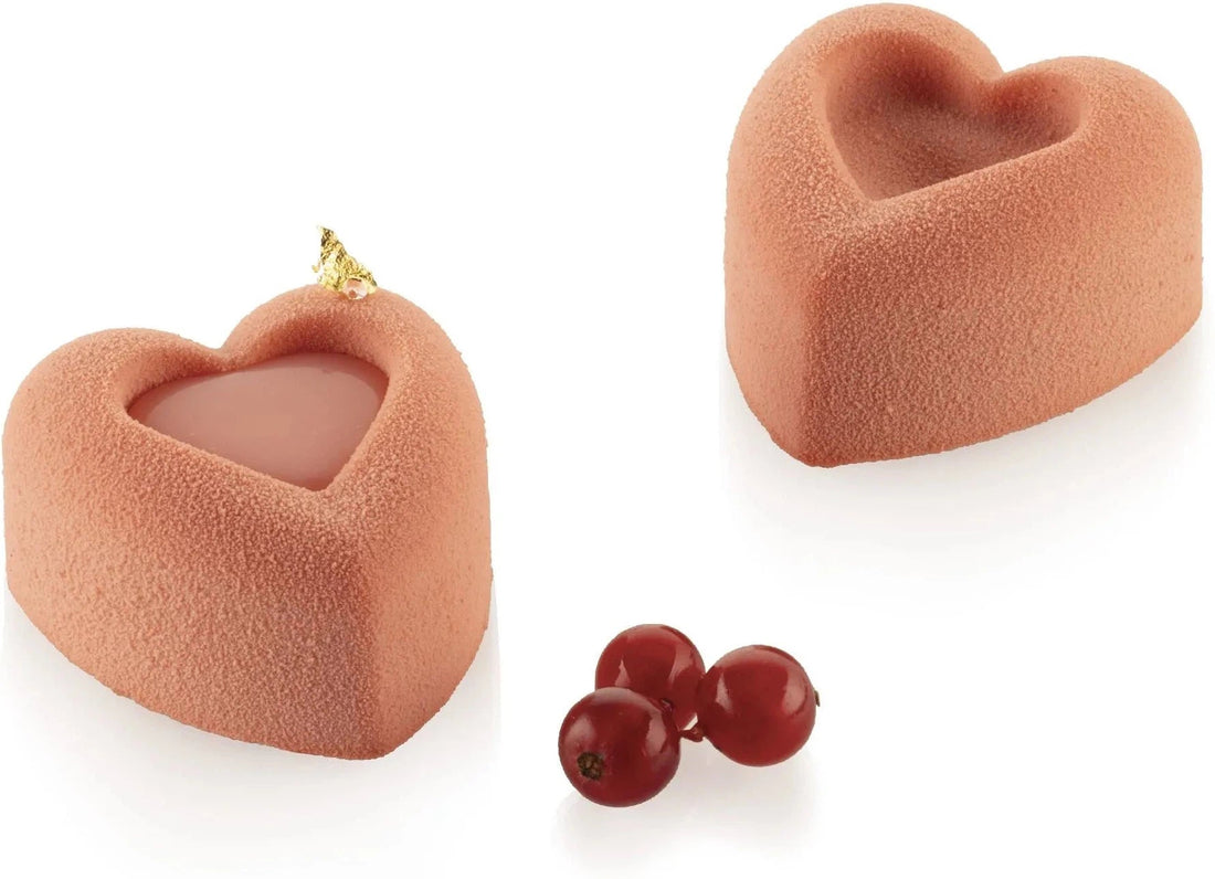 Silikomart - 1.9" x 2.1" x 1.1" Silicone 10 Compartment Medium Passion Baking Mold - SF088