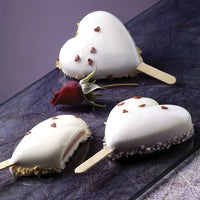 Silikomart - 2.1" x 2.6" x 0.7" Silicone Mini Heart-Ic Baking Moulds, Pack of 2 - GEL03M