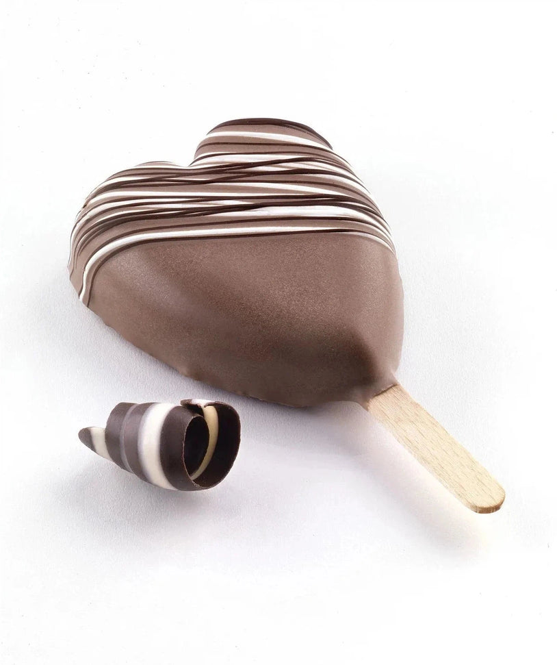 Silikomart - 2.1" x 2.6" x 0.7" Silicone Mini Heart-Ic Baking Moulds, Pack of 2 - GEL03M