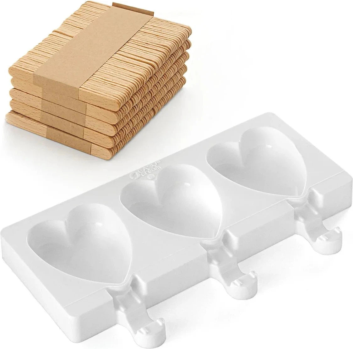 Silikomart - 2.1" x 2.6" x 0.7" Silicone Mini Heart-Ic Baking Moulds, Pack of 2 - GEL03M