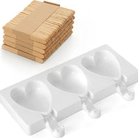 Silikomart - 2.1" x 2.6" x 0.7" Silicone Mini Heart-Ic Baking Moulds, Pack of 2 - GEL03M