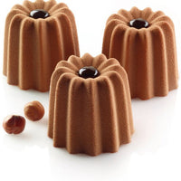 Silikomart - 2.2" x 1.9" Silicone Black 54 Compartment Canneles Baking Mold - SQ002