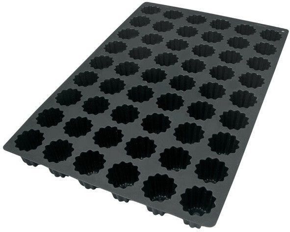 Silikomart - 2.2" x 1.9" Silicone Black 54 Compartment Canneles Baking Mold - SQ002