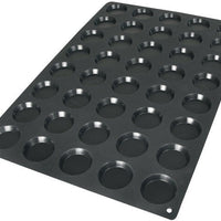 Silikomart - 2.3" x 0.4" Silicone Black 40 Compartment Florentins Baking Mold - SQ004