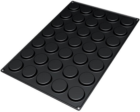 Silikomart - 2.3" x 0.47" Silicone Black 35 Compartment Florentins Baking Mold - SQ044