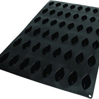 Silikomart - 2.4" x 1.2" x 1.1" Silicone Black 48 Compartment Quenelles Baking Mold - SQ071