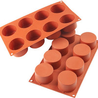 Silikomart - 2.4" x 1.5" Silicone #8 Compartment Cylinders Baking Mold - SF119