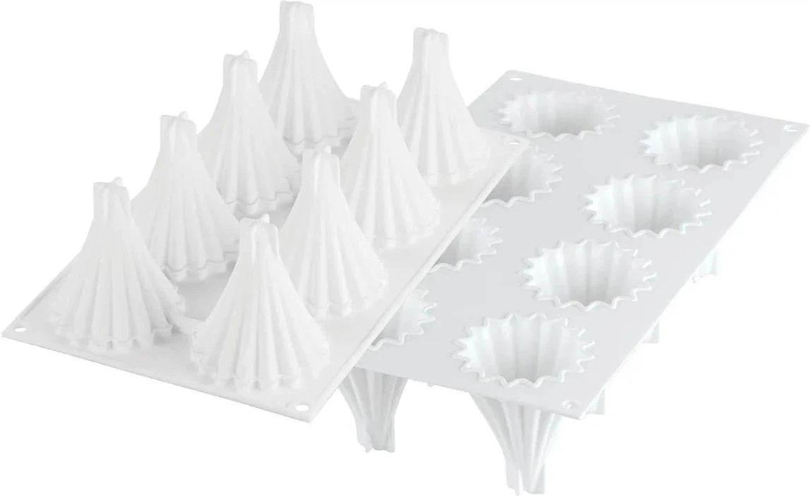 Silikomart - 2.6" x 3.1" Silicone 8 Compartment Baking Mold - ASTRO95