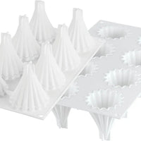 Silikomart - 2.6" x 3.1" Silicone 8 Compartment Baking Mold - ASTRO95