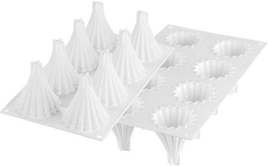 Silikomart - 2.6" x 3.1" Silicone 8 Compartment Baking Mold - ASTRO95