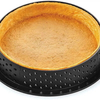 Silikomart - 2.7" x 0.78" Round Black Microperforated Thermoplastic Composite Tarte Ring, #8 - TART RING 70