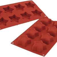 Silikomart - 2.7" x 0.9" Silicone #8 Compartment Stella Star Baking Mold - SF107