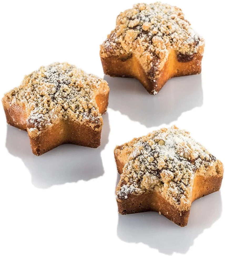 Silikomart - 2.7" x 0.9" Silicone #8 Compartment Stella Star Baking Mold - SF107