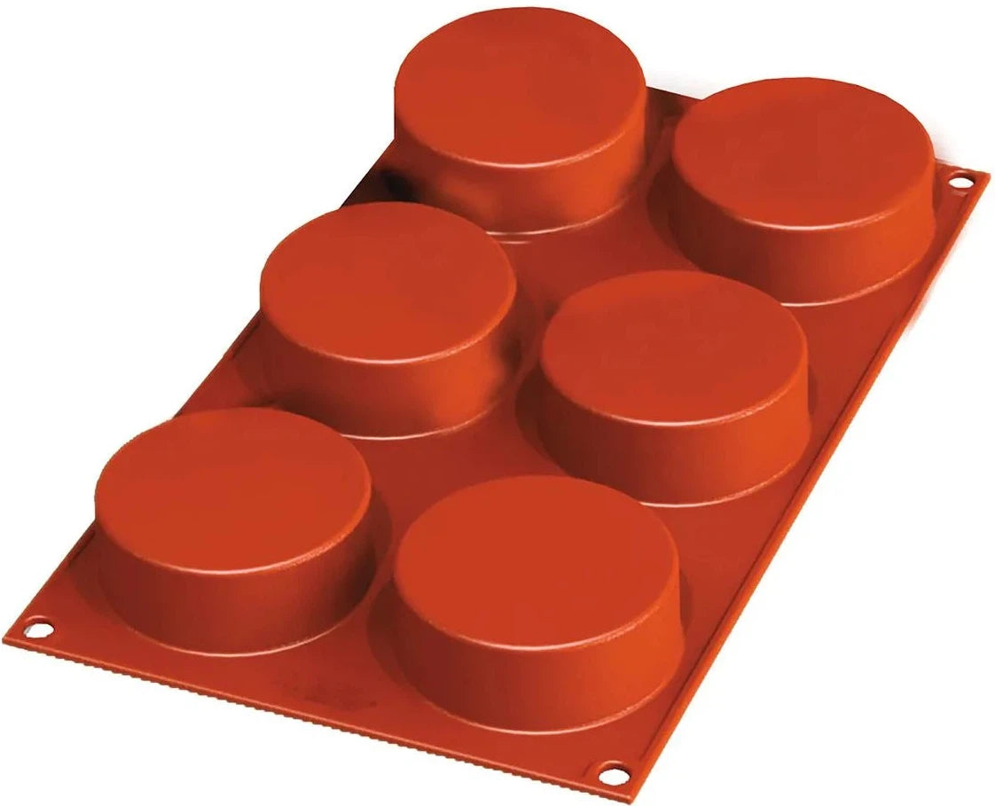 Silikomart - 2.7" x 1" Silicone #6 Compartment Cylinders Baking Mold - SF205