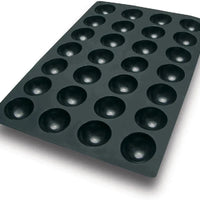 Silikomart - 2.7" x 1.3", Silicone Black 28 Compartment Briochettes Baking Mold - SQ003