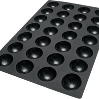 Silikomart - 2.7" x 1.3", Silicone Black 28 Compartment Briochettes Baking Mold - SQ003